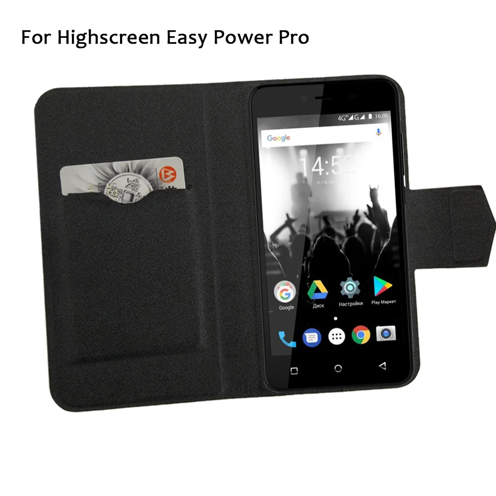 

5 Colors Hot! For Highscreen Easy Power Pro Case Phone Leather Cover,Factory Direct Full Flip Stand Leather Phone Shell Cases