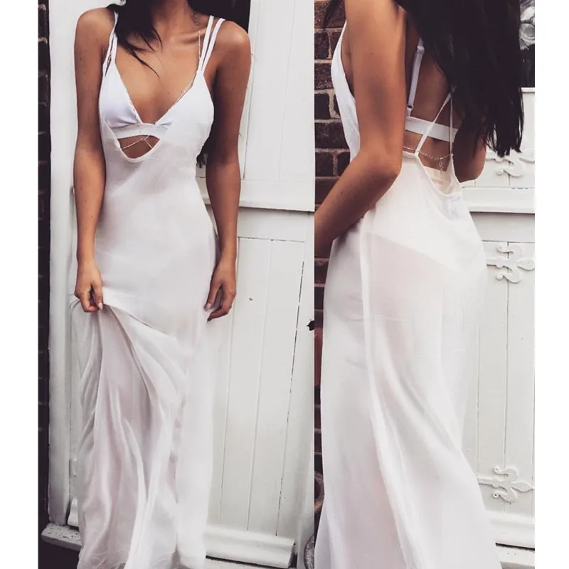 

Fashion Summer Women See-through Dress Sexy Bathing Transparent Lace Up Crochet Bikini Swimwear Cover Up Beach Mesh Sheer Dress
