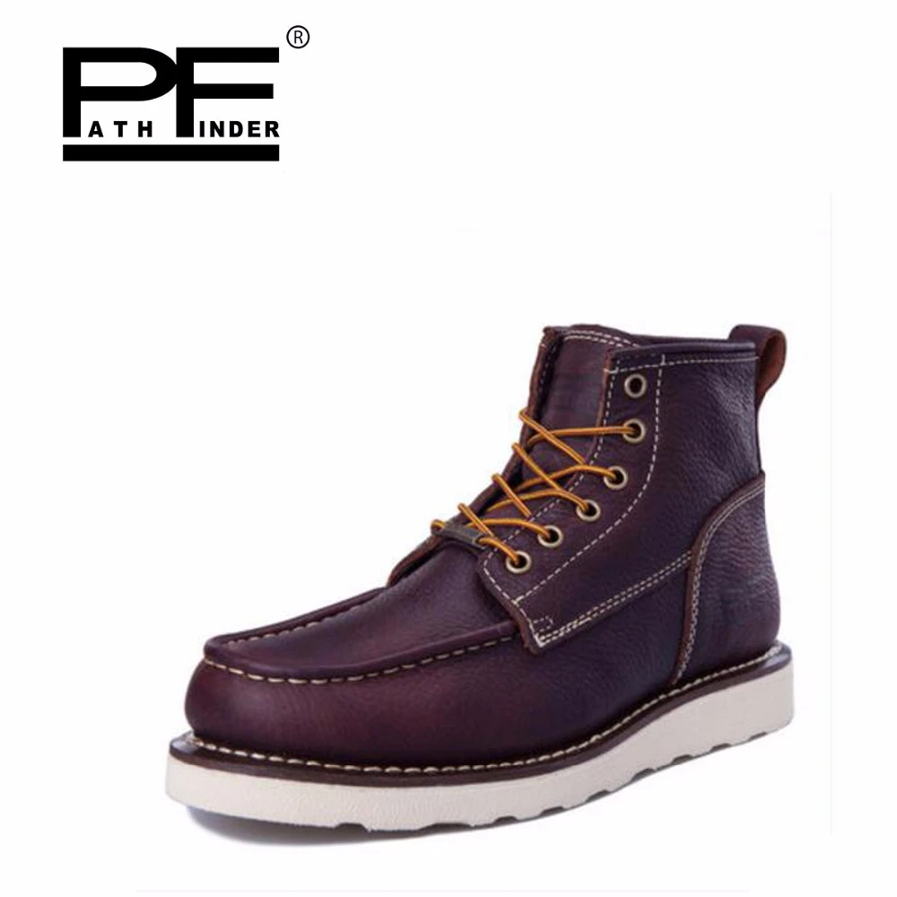 Botines de hombre Botas de moda de cuero al aire libre Botines de hombre Botas de moda de cuero al aire libre