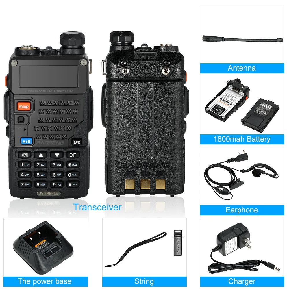 Baofeng uv-5re плюс рации 128ch двухдиапазонный УКВ 136-174 мГц и UHF 400-520 мГц трансивер двухстороннее Радио Портативный переговорные