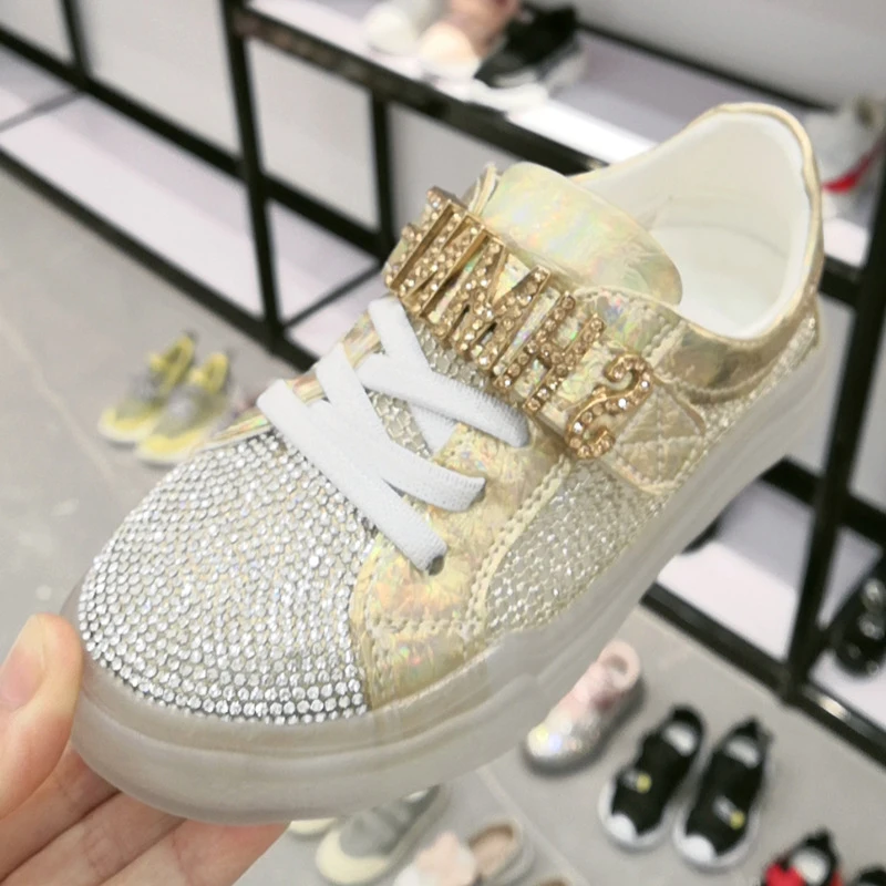 

Kids Shoes 2019 Spring Fashion Girls Glitter Shoes Boys Sneakers for Kids Baby Sports Sneakers Children Shoes