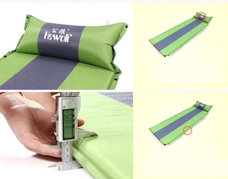 Esteira ao ar Alongar Ampliar Engrossar Autoinflável Livre Único Acampamento Colchão Moisture-proof Pad Almofada Emenda 3 190*65*5 cm 16 Esporte e Lazer
