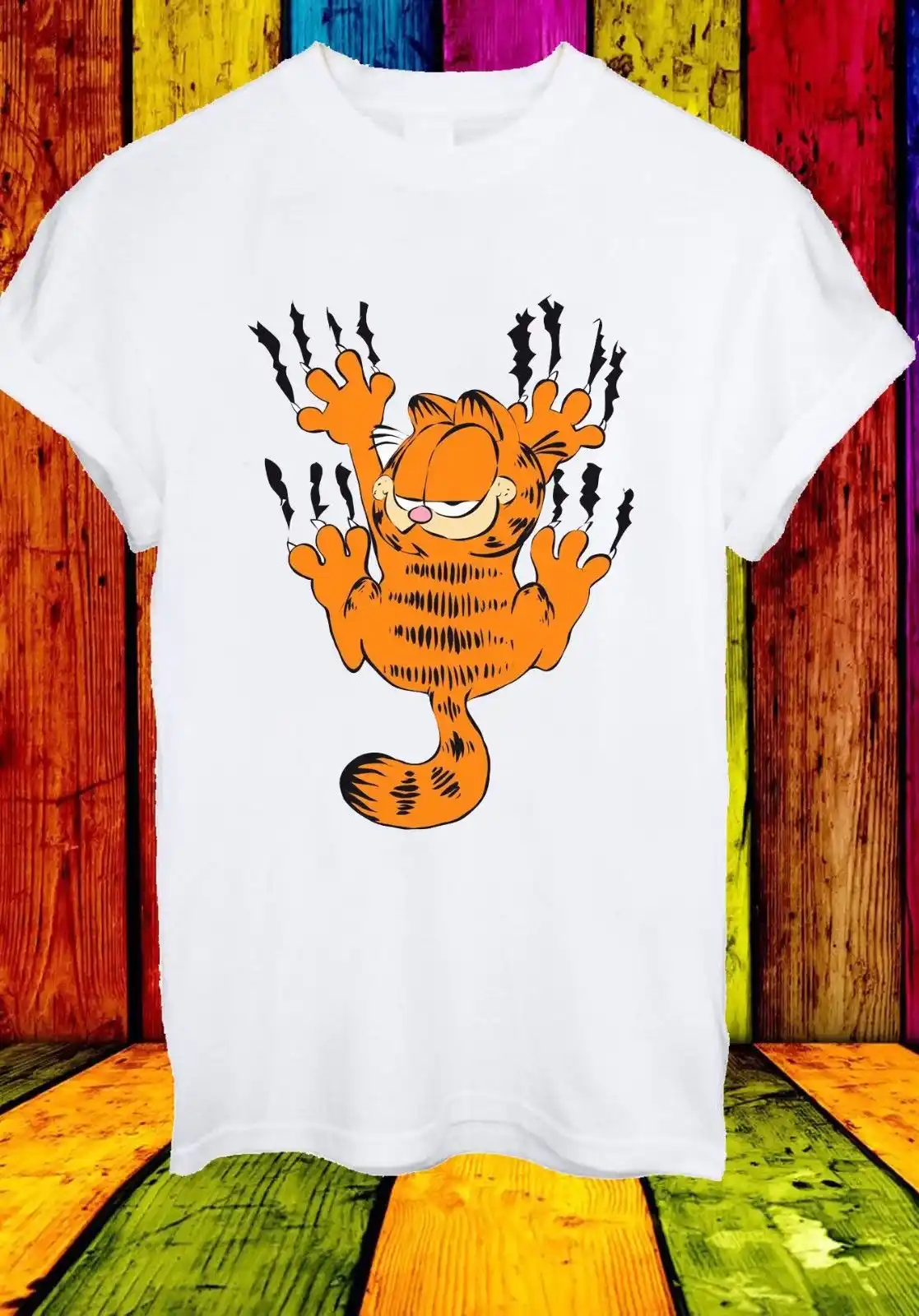 Gratuit Images Garfield Le Chat Gratter Mur Dessin Anime Drole Film Hommes Femmes dernière salutations