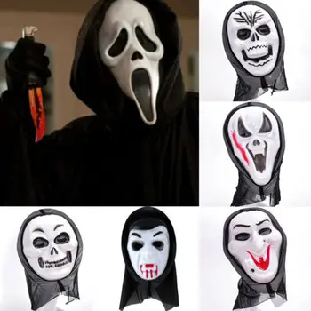 

Halloween Scary Mask Cosplay Costume Mask Scream Skull Ghost Mask Fake Face Multi-shape Scary Halloween Cosplay
