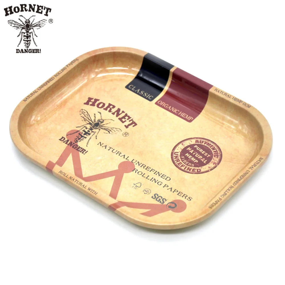 HORNET Metal Tobacco Rolling Tray 17cm*13cm*1.8cm Herb Spice Tobacco Rolling Tray Tobacco Grinder Organizer Tool