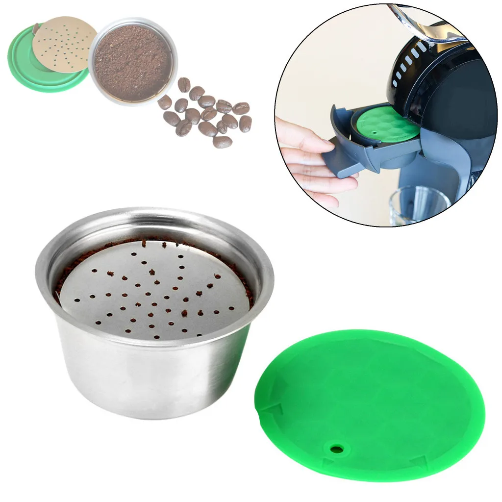 

2019 NEW Stainless Steel Coffee Filter Reusable Coffee Capsule Make For Dolce Gusto coffee nespresso refillable capsule art zone