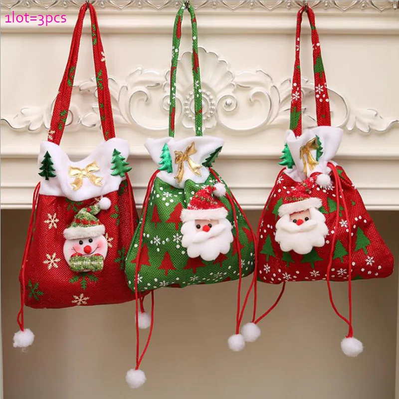1ロット = 3個スタイルクリスマスギフトバッグクリスマスキャンディバッグクリスマスデコレーションサンタクローススノーマンバッグ子供のギフトナヴィダード|navidad|navidad santa clausnavidad decoration - AliExpress 1ロット = 3個スタイルクリスマスギフトバッグクリスマスキャンディバッグクリスマスデコレーションサンタクローススノーマンバッグ子供のギフトナヴィダード|navidad|navidad santa clausnavidad decoration - AliExpress