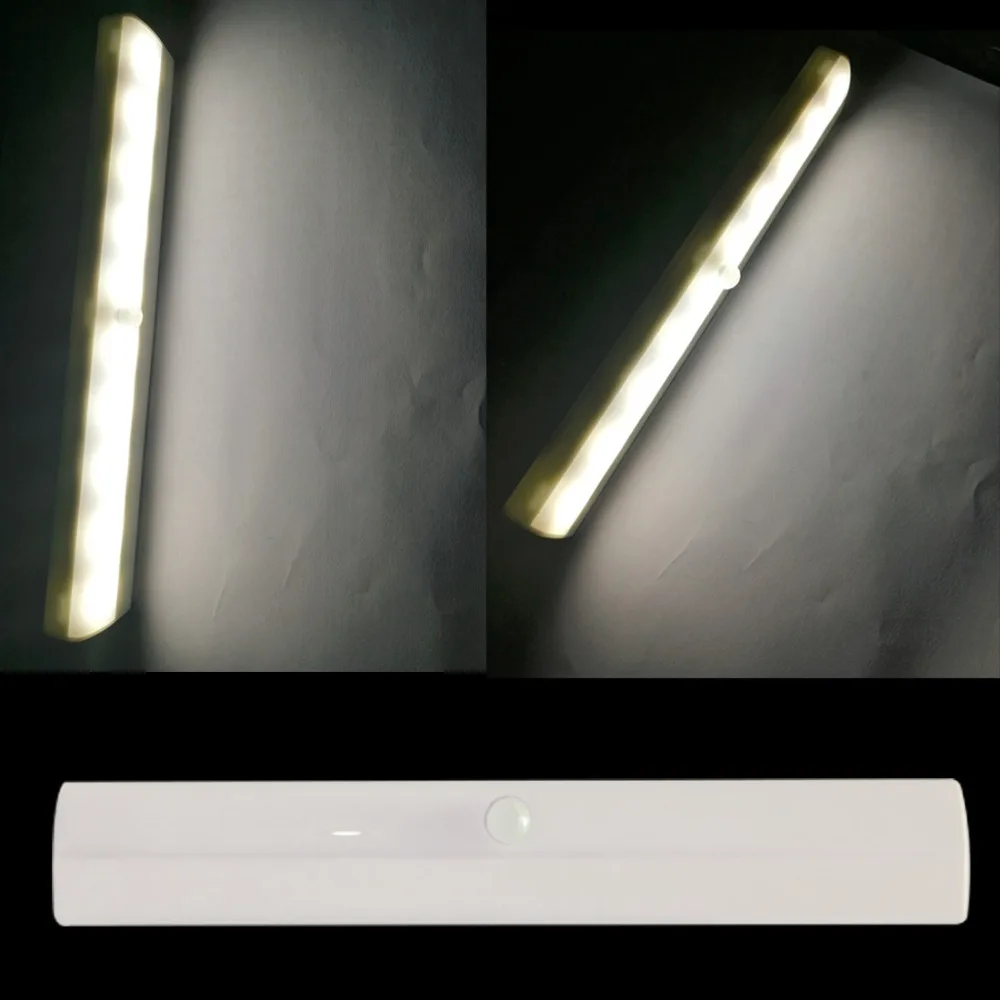 10 LED шкаф свет датчик движения ночник портативный питание от аккумулятора