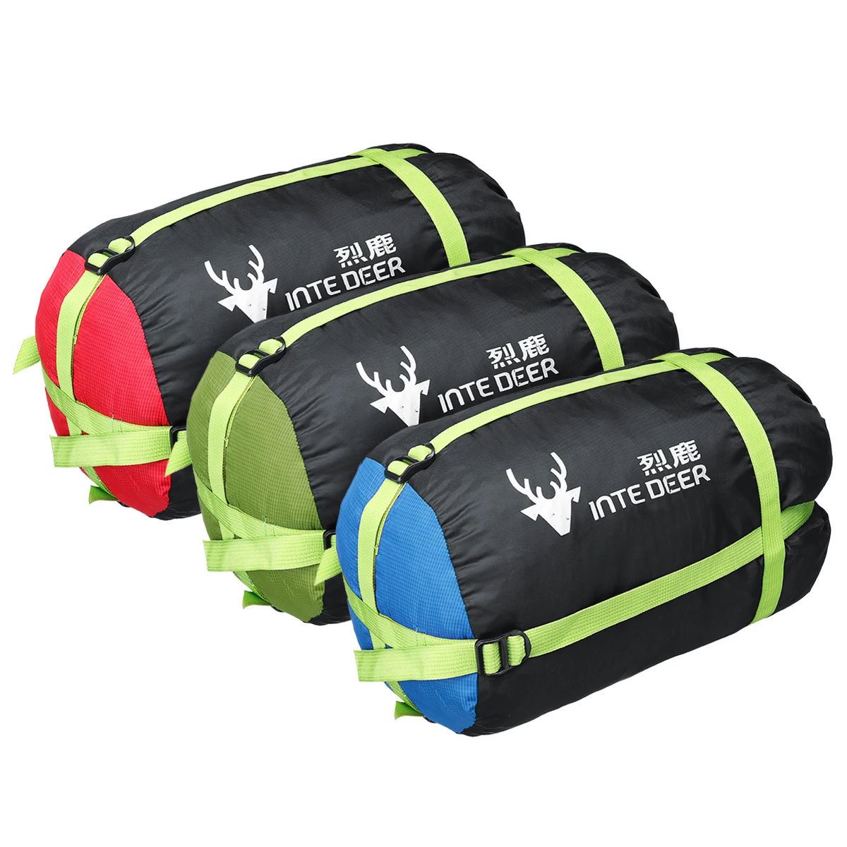 

Compression Sack Outdoor Hiking Ultralight Camp Sleeping Bag Cover Pouch Clothing Stuff Drawstring Closure Red/Blue/Green