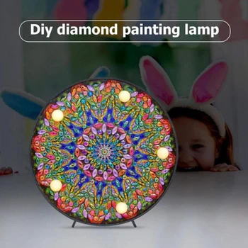 

5D DIY Diamond Painting Lamp LED Christmas Decoration For Home led night light Christmas Happy New Year Decoration Home Decor