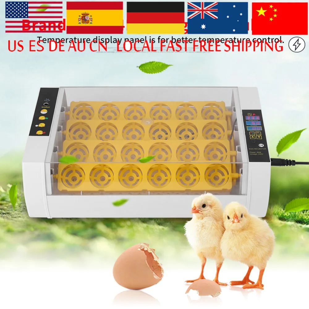 

24 Eggs Incubator Temperature Control Digital Automatic Chicken Chick Duck Hatcher household chicken duck fowl eggs Incubator