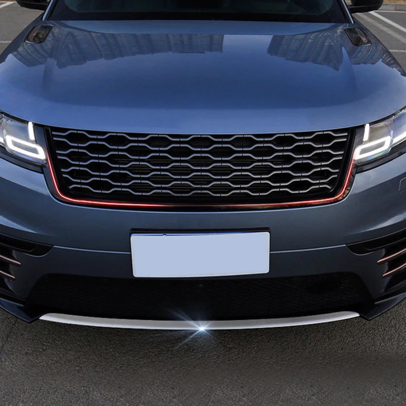 Подходит для высокооборудованной! Для Land Rover Range Rover Velar внешняя стальная матовая Защитная крышка переднего бампера 1