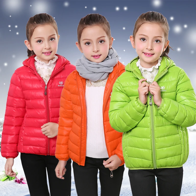 Зимняя верхняя одежда для детей Дети толстый хлопок теплые куртки для мальчиков и девочек свет Портативный парка зимняя одежда для детей Детские теплые пальто