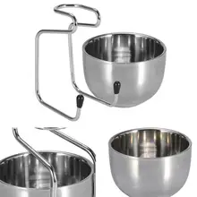 2 в 1 из нержавеющей стали для бритья держатель для кисти щетка для бритья Кружка чаша набор для ухода за бритвенным кистью уход для мужчин приспособление для бритья