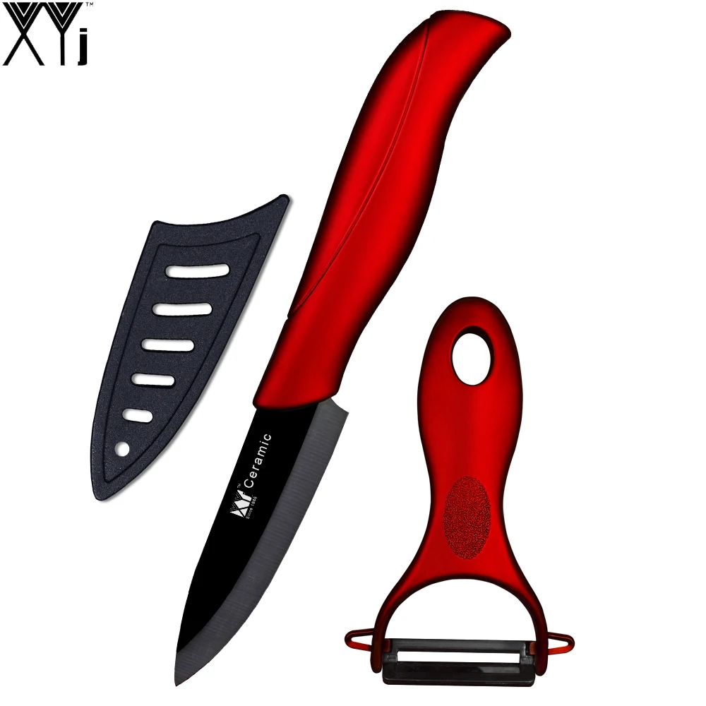 XYj Ceramic Knife Set Kitchen Knives Two piece Set 3 inch Paring Knife and One High Quality