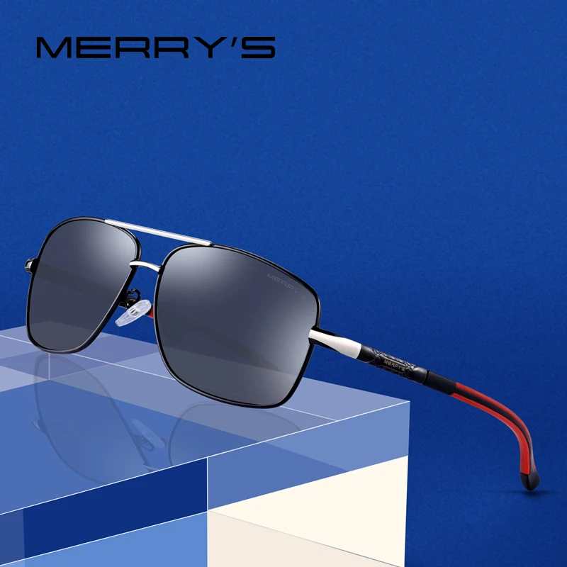 MERRYS Polarized Sunglasses for Women Aluminum Mens Sunglasses Driving Rectangular Sun Glasses for Men/Women
