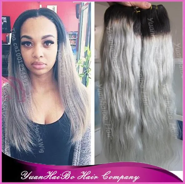 Best Quality 3pcs Lot Two Tone Silver Grey Virgin Brazilian