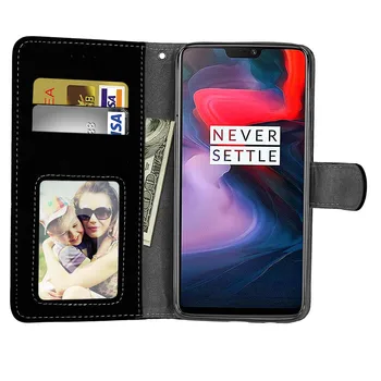 

Stand Matte Retro PU Leather Flip Case for Oneplus One 1 2 X 5 6 5T 1+5t Wallet Design with Card Solt Photo Frame Phone Bag