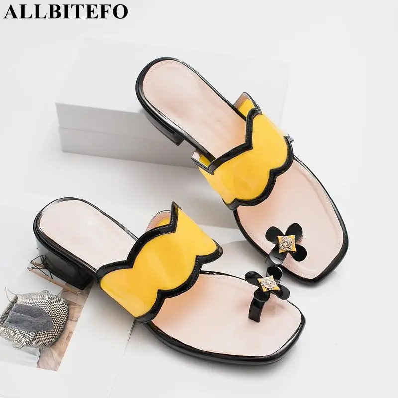 

ALLBITEFO sweet flowers brand high heels women shoes high quality women high heel shoes summer women slipper women heels