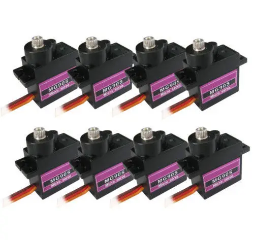 8x TP MG90S Metal Gear Servo 1.8KG-2.2KG RC High Speed Micro Rep SG90 | Игрушки и хобби