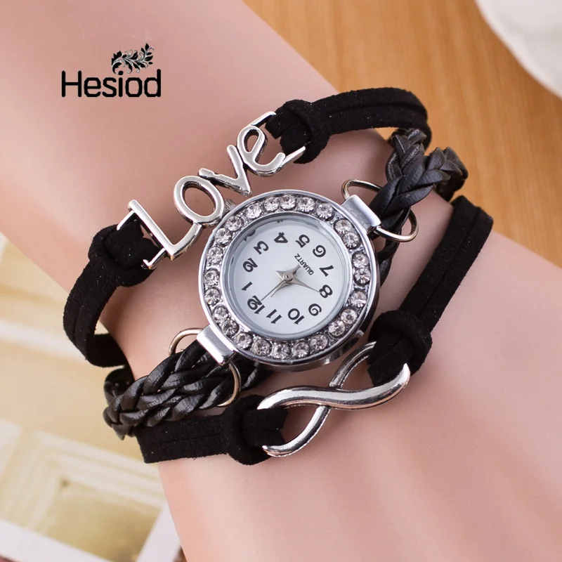 

Hesiod Brand Love Twist Silver Color Decoration Watch Women Students High Quality Lady Dress Wrist Watches For Women