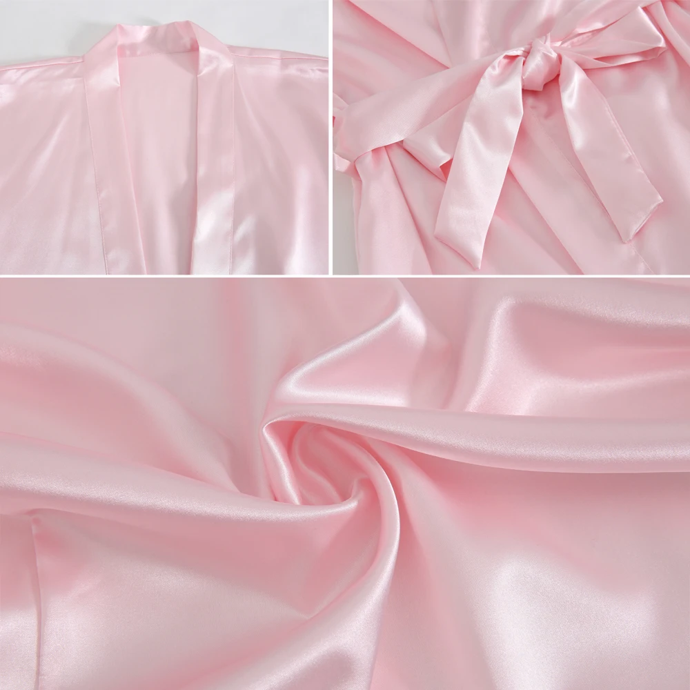 YUXINBRIDAL цвета однотонные халаты атласный шелковый халат атласный Свадебный халат невесты убранство халат подружки невесты белый