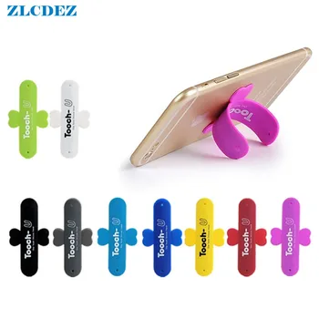 

200pcs Mini Touch U One Touch Silicone Stand Finger Rings Universal Portable Phone Holder For IPhone 6 8 7 X Samsung Tablet PC