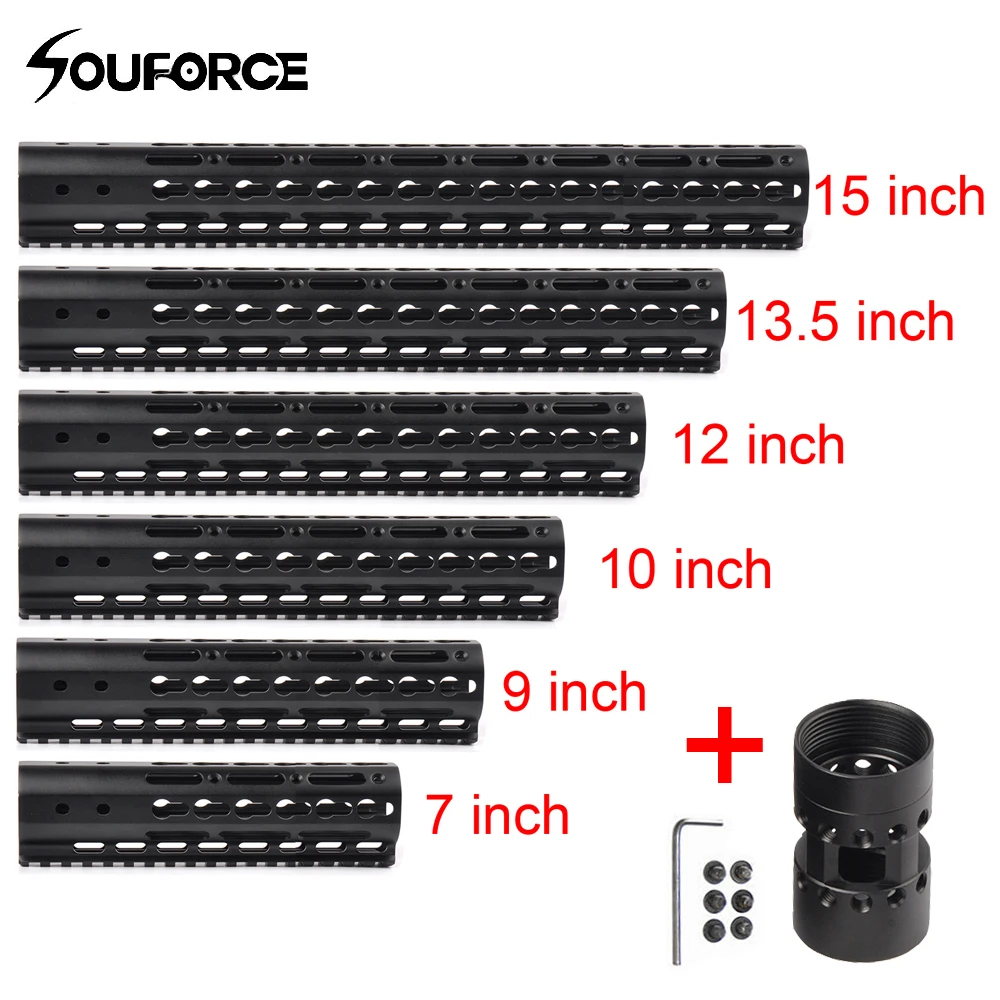 

US 7"/9"/10"/12"/13.5"/15" KeyMod Free Float Rail Handguard Forend Barrel Mount&Nut