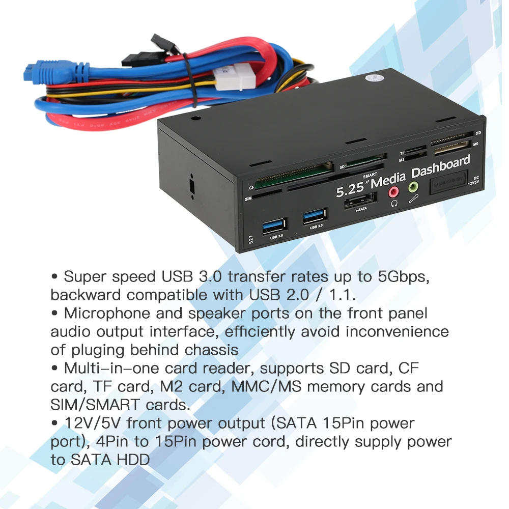 Многофункциональный концентратор USB 3 0 устройство для чтения карт SD MS CF TF M2 MMC|media
