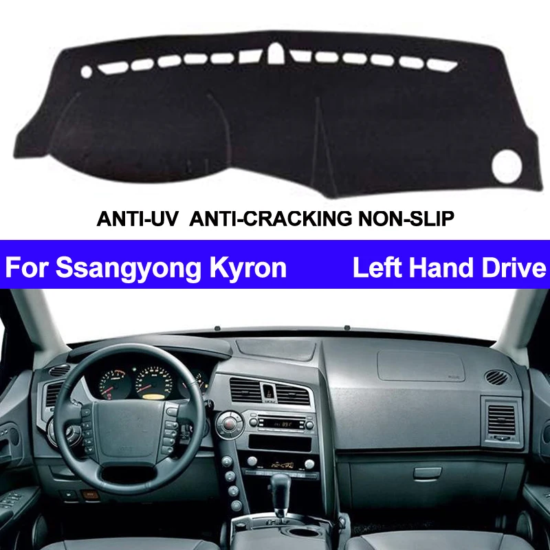 Najtaniej Pokrywa deski rozdzielczej samochodu Dashmat dla Ssangyong Kyron Auto wewnętrzna parasol przeciwsłoneczny deska rozdzielcza mata pokrywa Pad Carpe Car Styling anti słońce