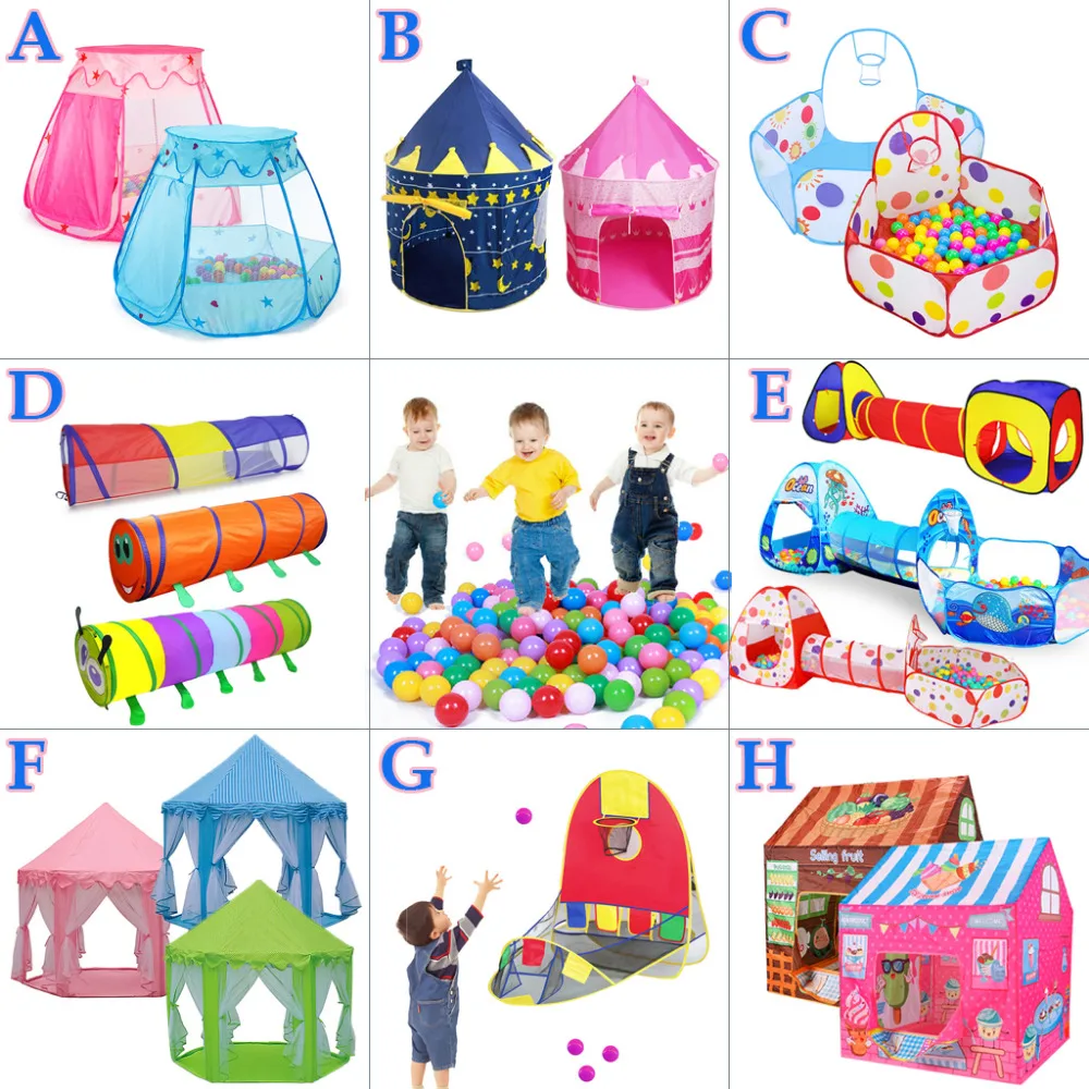 

Tent Baby Toys For Kids Tipi Tent Teepee Baby Playhouse Ocean Pool Ball portable Outdoor Baby Tent House Basketball Ring