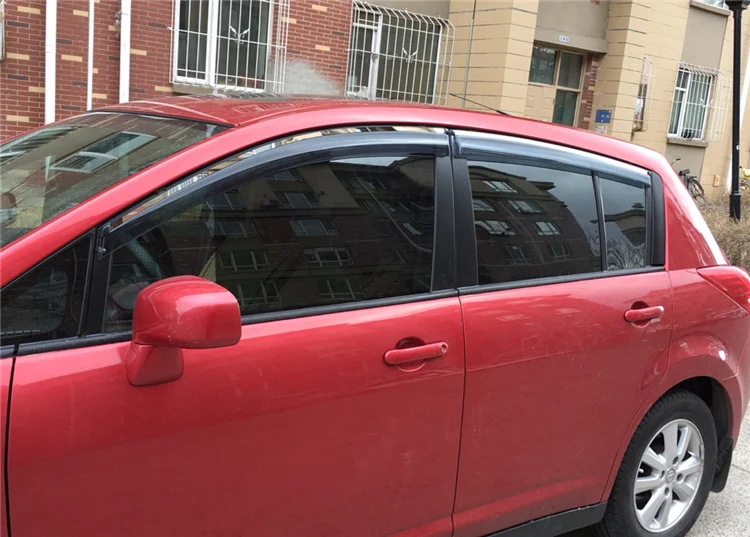 Для NISSAN Versa 2006 2010 Пластиковые оконные козырьки вентиляционные оттенки защита от
