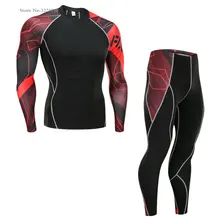 Новые зимние термальные кальсоны+ одежда для мужчин быстросохнущие теплые кальсоны набор мужской Теплый фитнес термобелье Набор