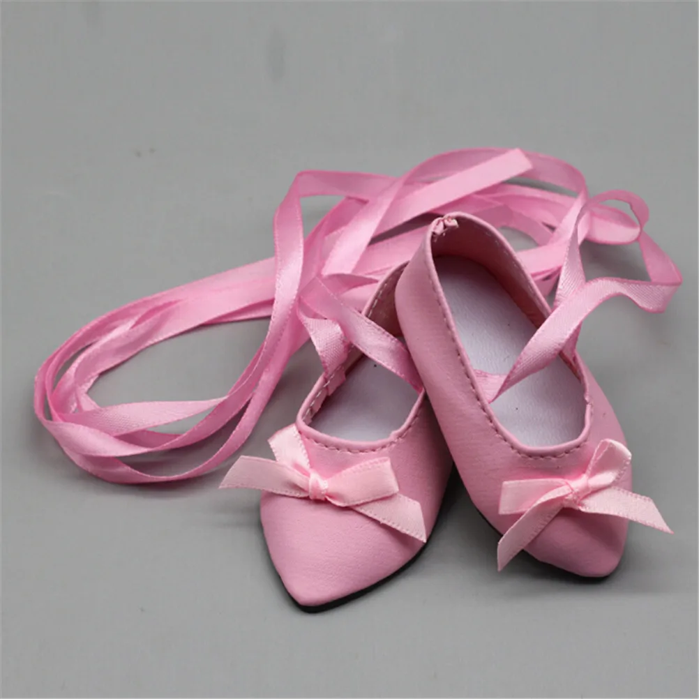Ballet Shoes Doll Dancing Shoes For Fit 18" girl Doll , 43cm Baby Doll