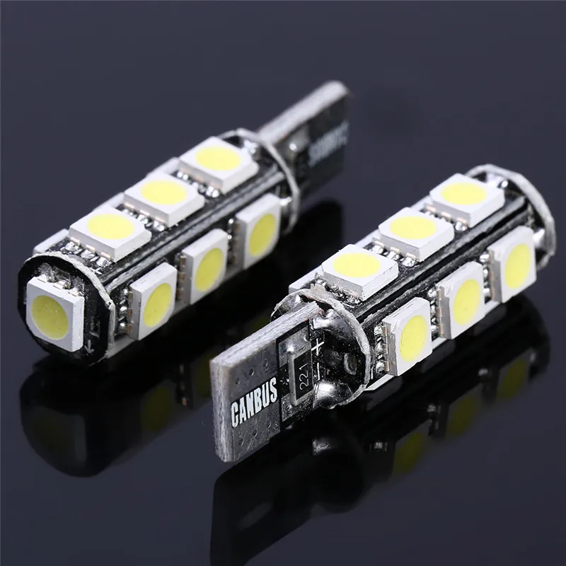 

10X LED T10 CANBUS 5050 SMD 13 Led Car light T10 LED Auto Wedge Lamp W5W Parking LED Car Light Source Car Styling Free shipping