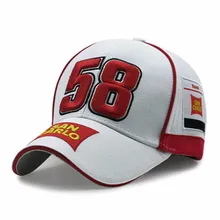 Бейсболка s Racing Marco Simoncelli moto Кепка GP 58 rijers Bone Casquette Buitensporten Hoeden Voor Mannen Кепка с прямым козырьком