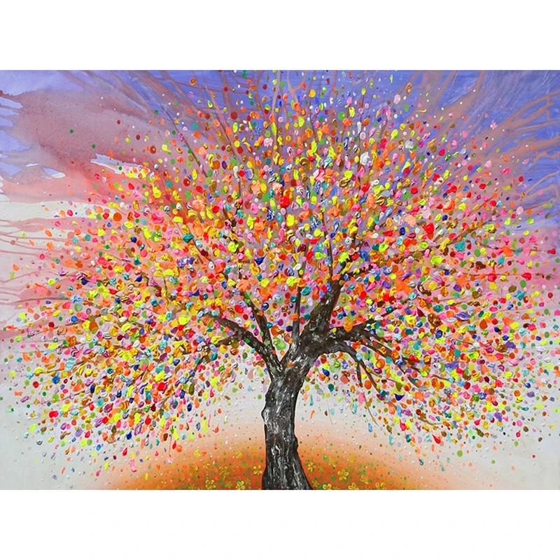 Zhui star 5D DIY Diamond Painting Square/Round &quotTree with colorful candy&quot Embroidered Rhinestone Home Decortion | Дом и сад
