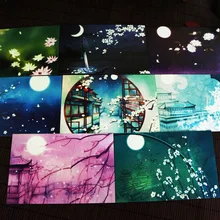 16 листов/упаковка светящаяся бумага Bookmarks поздравительная открытка набор, красивые декорации ночной блеск закладки карты