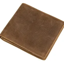 Натуральная кожа Складные Короткие кошельки для мужчин коричневый цвет складные# 8056B