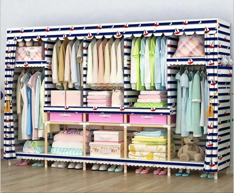 

solid wood wardrobe easy assembled wardrobe length 210 cm