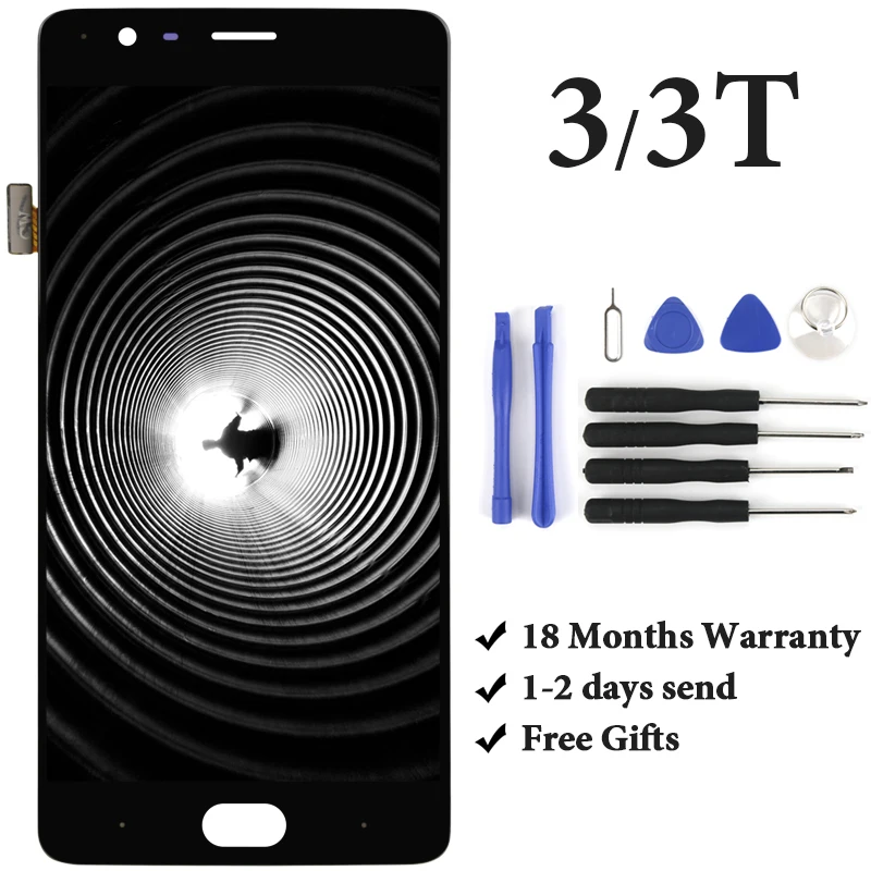 

For Oneplus Three 3 A3000 A3003 LCD Display With Touch Screen Assembly Replacement With Frame For Oneplus 3T A3010 LCD 1+