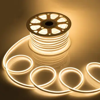 

RGB LED Strip Neon 220V 120leds/M Multi-color LED Light Strips Lighting Waterproof SMD 2835 Bar Club Rubber Tube Led Neon Lights