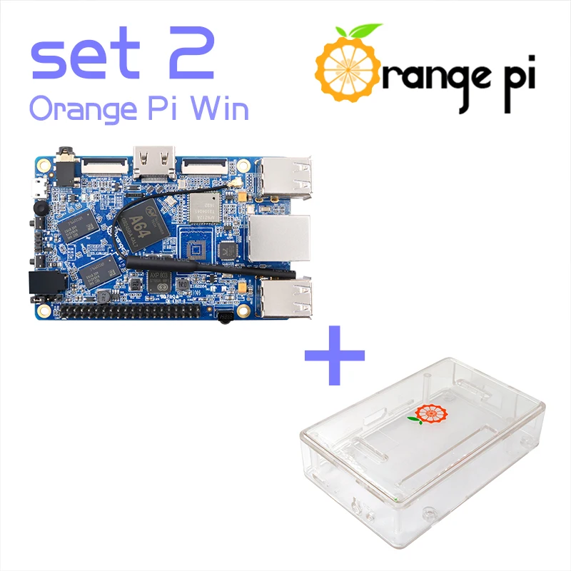 Orange Pi Win SET2: Orange Pi Win+ Transparent ABS Case for Orange...