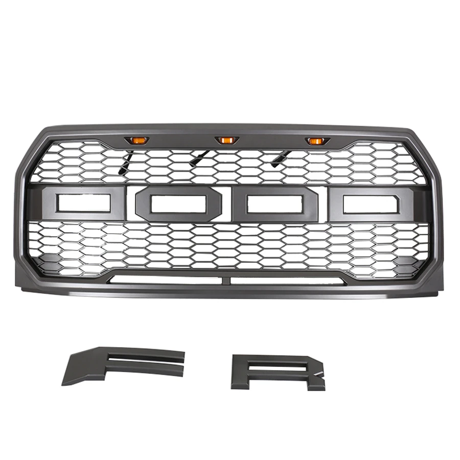 

Front Grille For 2015-2017 Ford F-150 F150 Raptor Conversion Grill With LED