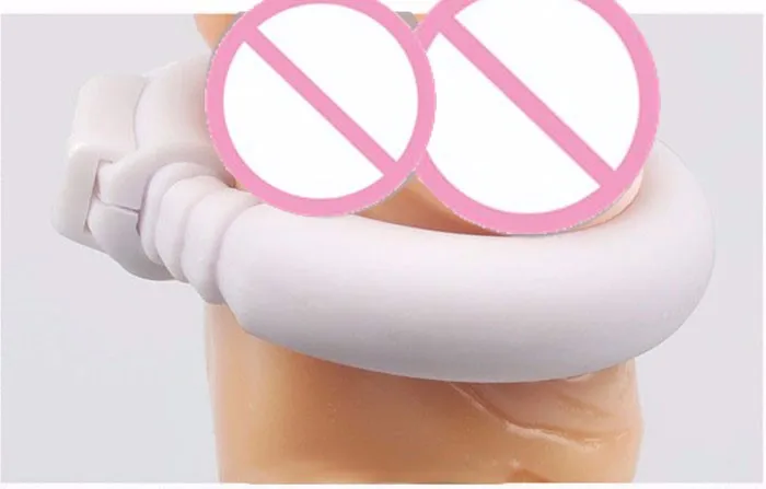 Adjustable Silicone Cock Ring Delay Penis Rings Fixed Foreskin O-Ring Male Chastity Device Sex Toys For Men Chastity Cockring 6