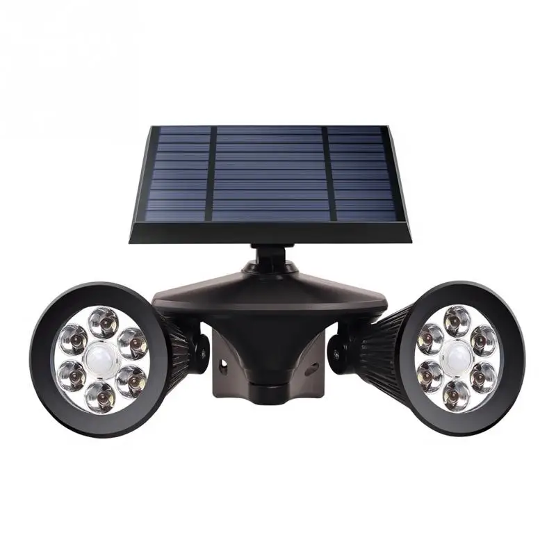 Solar Sensor Spotlight Driveway Rotatable Double Head Garden Automatic