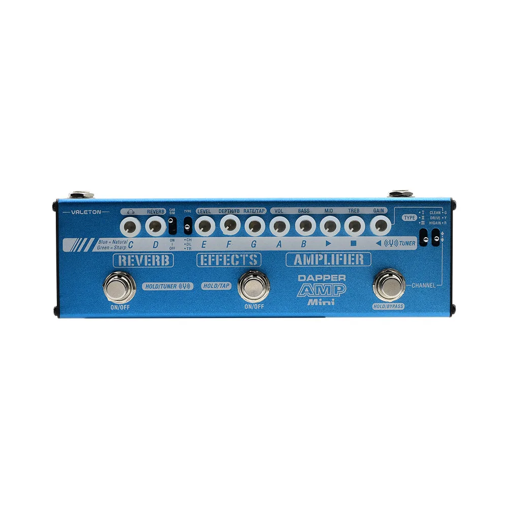 Valeton Dapper Amp Мини эффект полосы педали с тюнером усилителем эффектами реверсивный