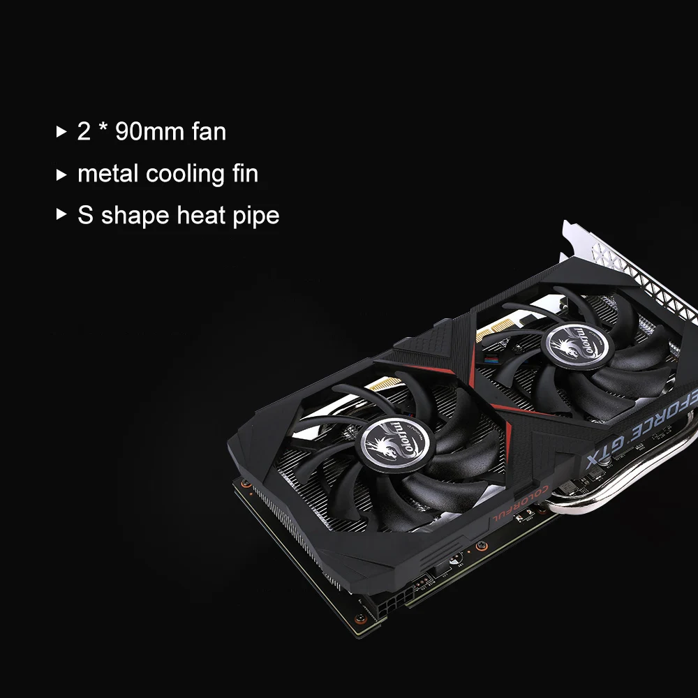 Красочные GeForce GTX 1660 6G графическая карта GDDR5 192bit 8Pin DP+ HD+ DVI графическая карта для игрового ПК