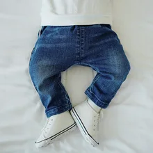 Celveroso/джинсы для маленьких мальчиков и девочек; коллекция года; сезон весна; новые модные детские хлопковые брюки повседневные ковбойские штаны для малышей