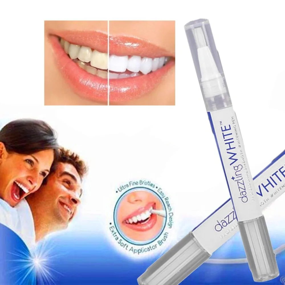 

2ml Rotatable Tooth Whitening Gel Teeth Whitener Pen with Brush Remove Tooth Stains Cleaning Bleaching Kit Dental Oral Care Tool